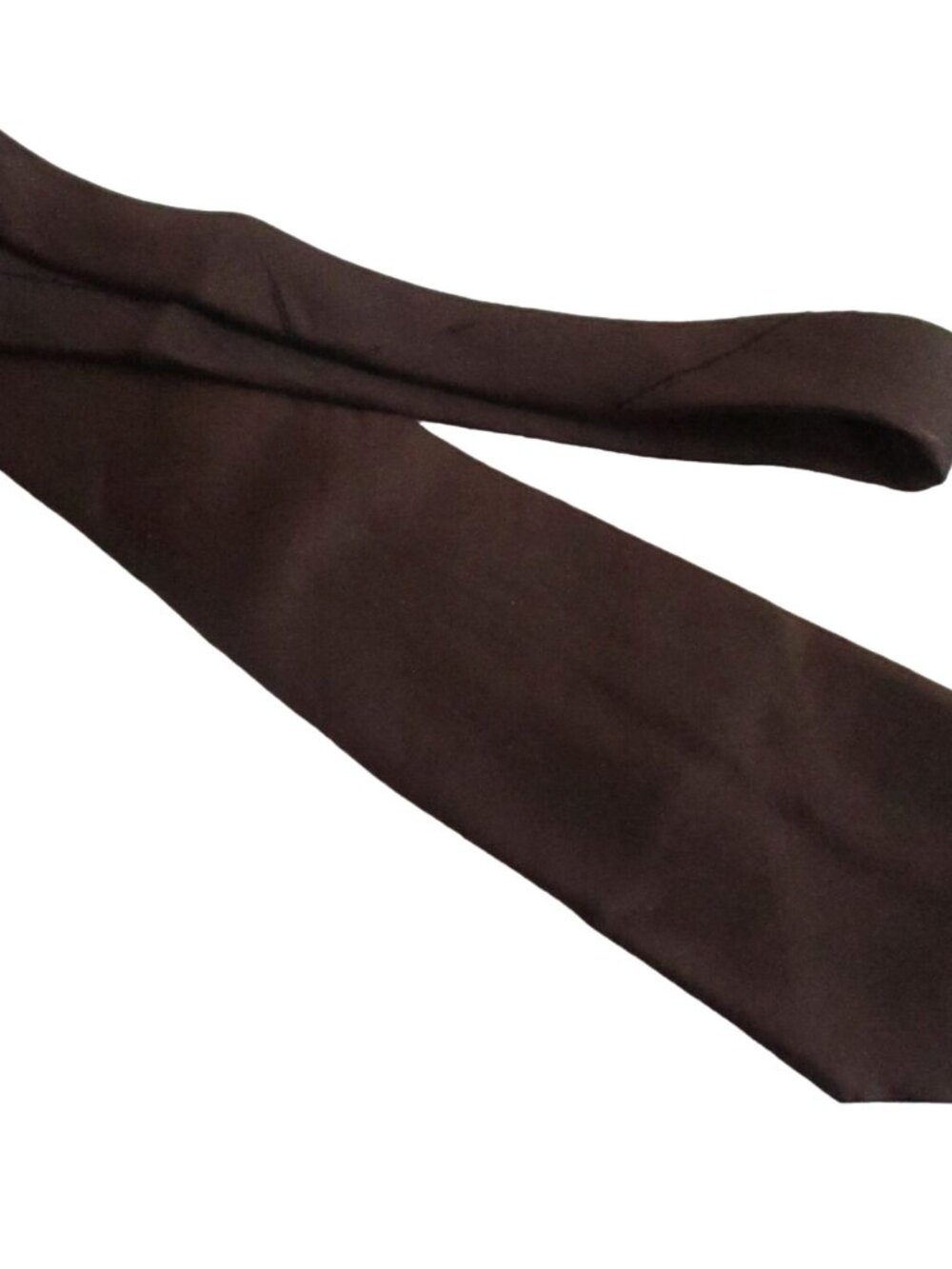 Vintage Silk Neck Tie 3” 56" Brown The Denver Genuine 1970s 80s